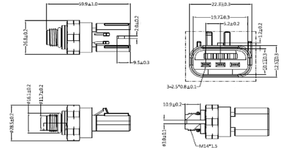 Pressure Sensor for Cummins - 4928594 - DPF Discounter