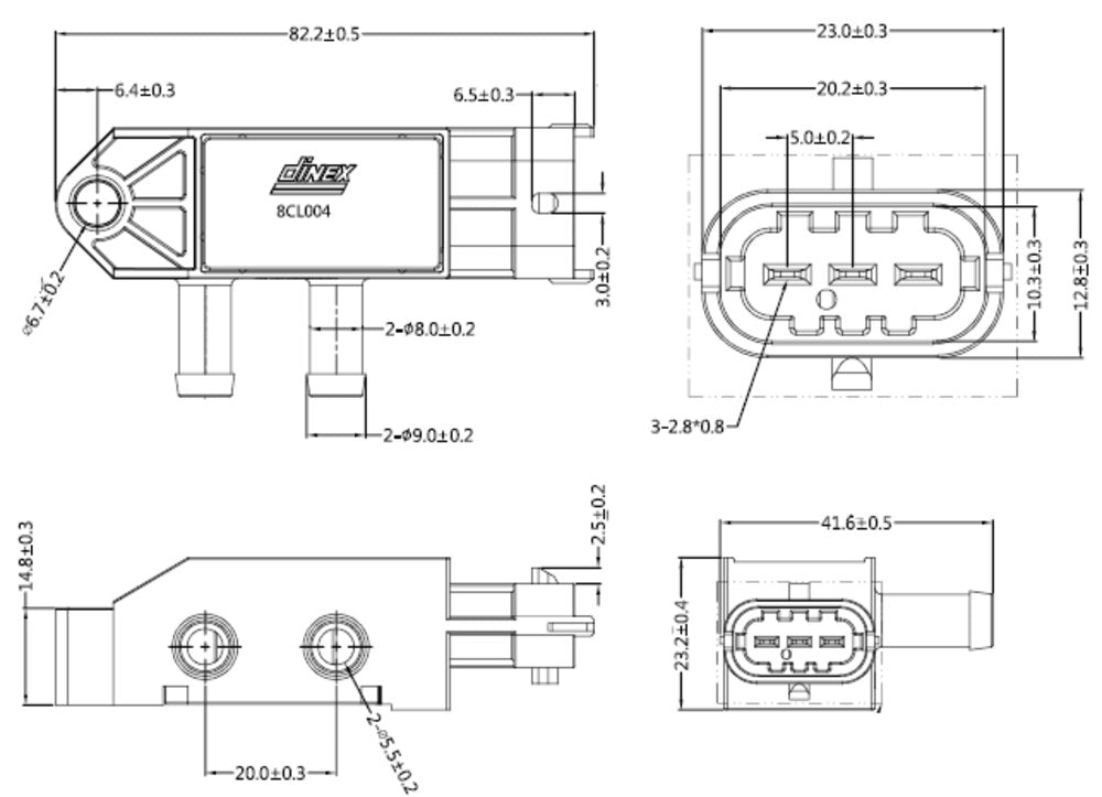 Pressure Sensor for Volvo - 21403962, 23488881, 24405156, 7421403962 - DPF Discounter