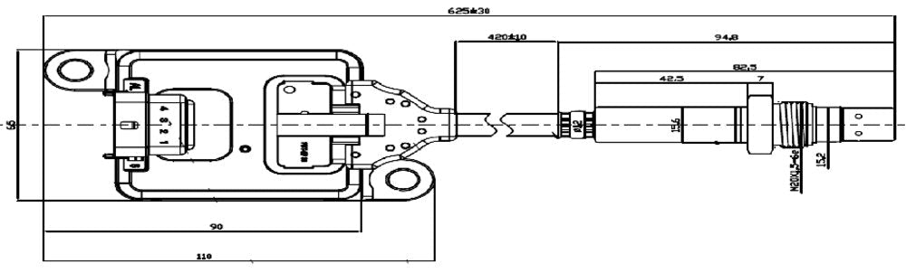 NOx Sensor for Cummins - 2872236, 2894944, 2894944RX, 5WK96691A - DPF Discounter