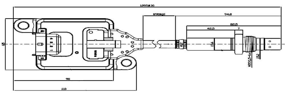 NOx Sensor for Cummins - 2872297, 2894945, 2894945NX, 5293295NX, 5293295RX, 5893295, 5WK96692A, 6407242R - DPF Discounter