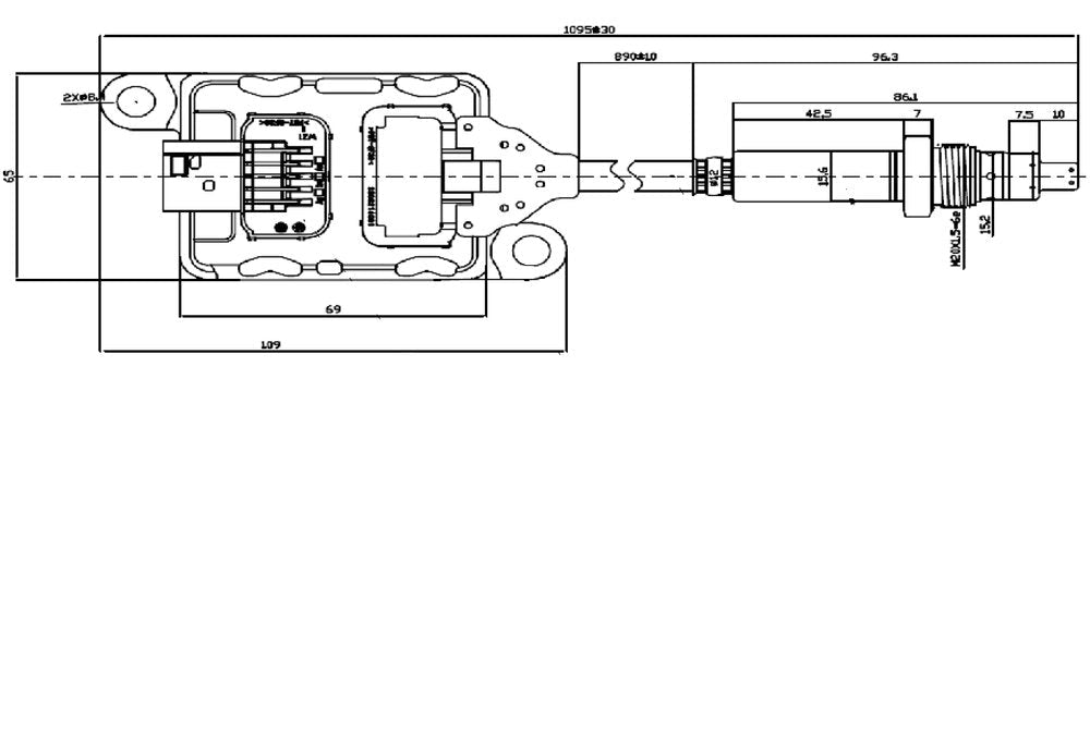 NOx Sensor for Cummins - 2872946, 2872946RX, 4326874, 4326874RX, 5WK96741B, A045S171 - DPF Discounter
