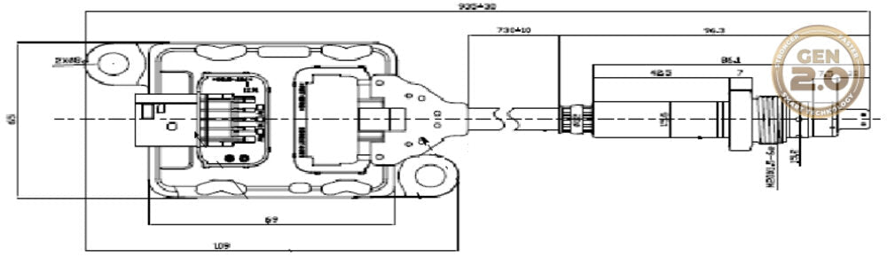 NOx Sensor for Freightliner/Detroit (SCR Outlet) - 101532328, DDE EA101532328 - DPF Discounter