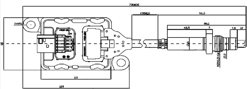 NOx Sensor for Paccar - 2006246PE, CONTIREF.5WK96759C - DPF Discounter