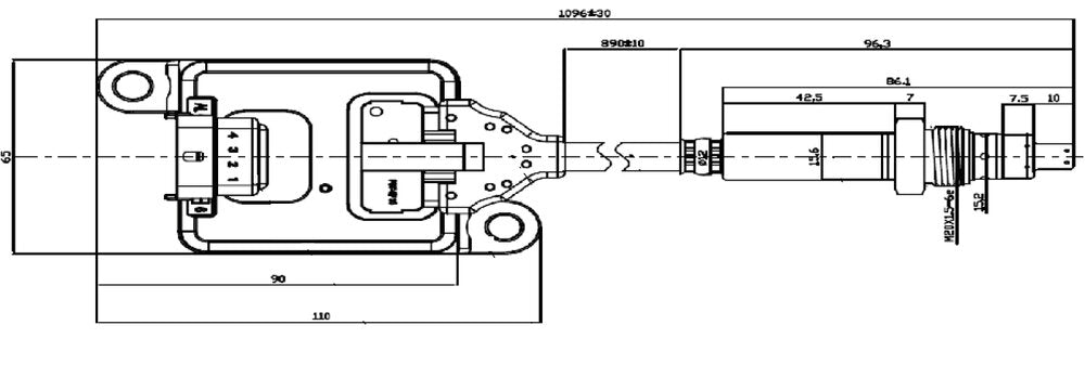 NOx Sensor for Paccar (PRE SCR) - 1889126PEX, CONTIREF.5WK96660C - DPF Discounter