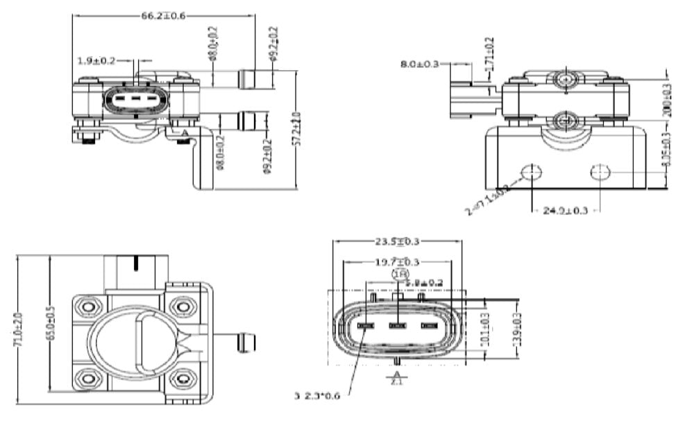 Pressure Sensor for International - 2593985C91, 3626432C1 - DPF Discounter