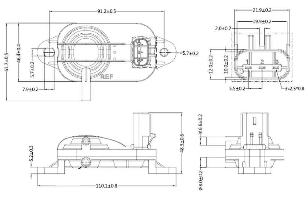 Pressure Sensor for Volvo - 20451992 - DPF Discounter