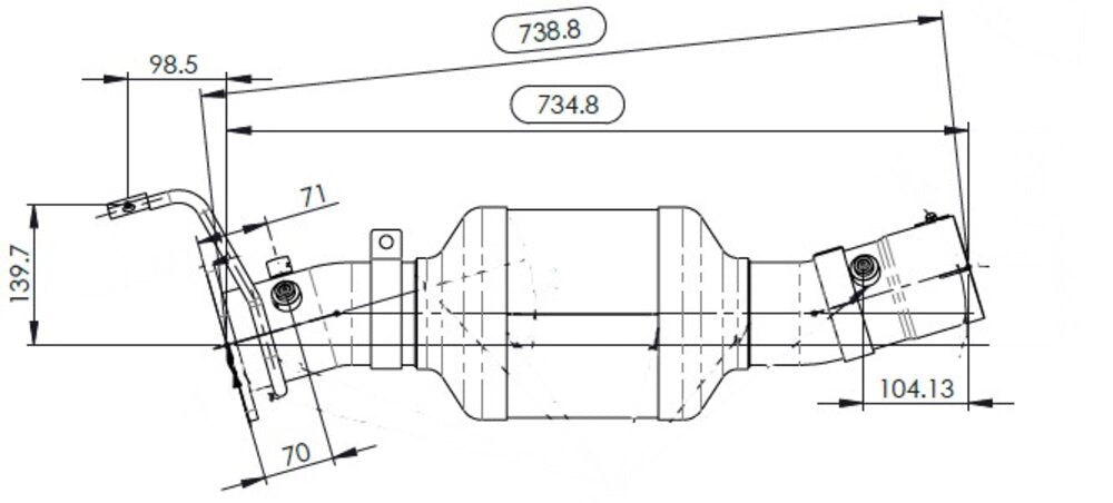 Replacement DOC, International - 2595714C91, 5011120R91 - DPF Discounter